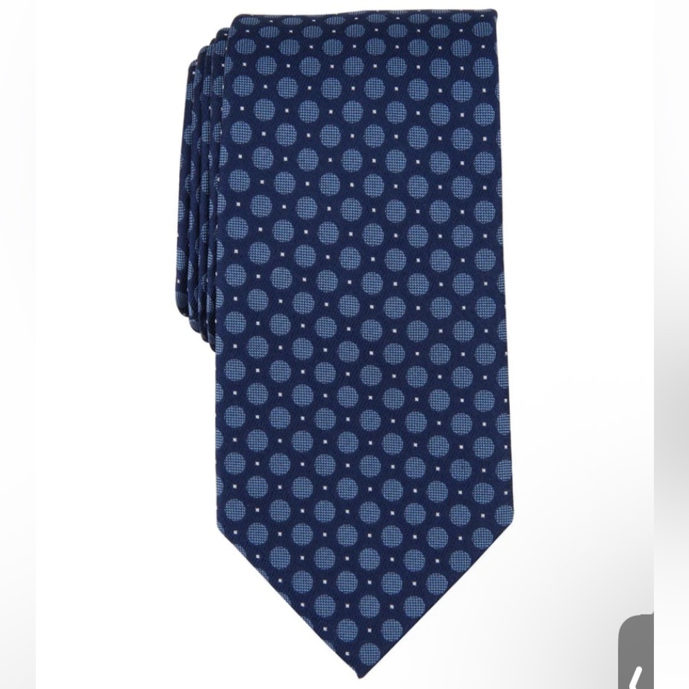 Michael Kors Dark Blue Polka Dot Tie